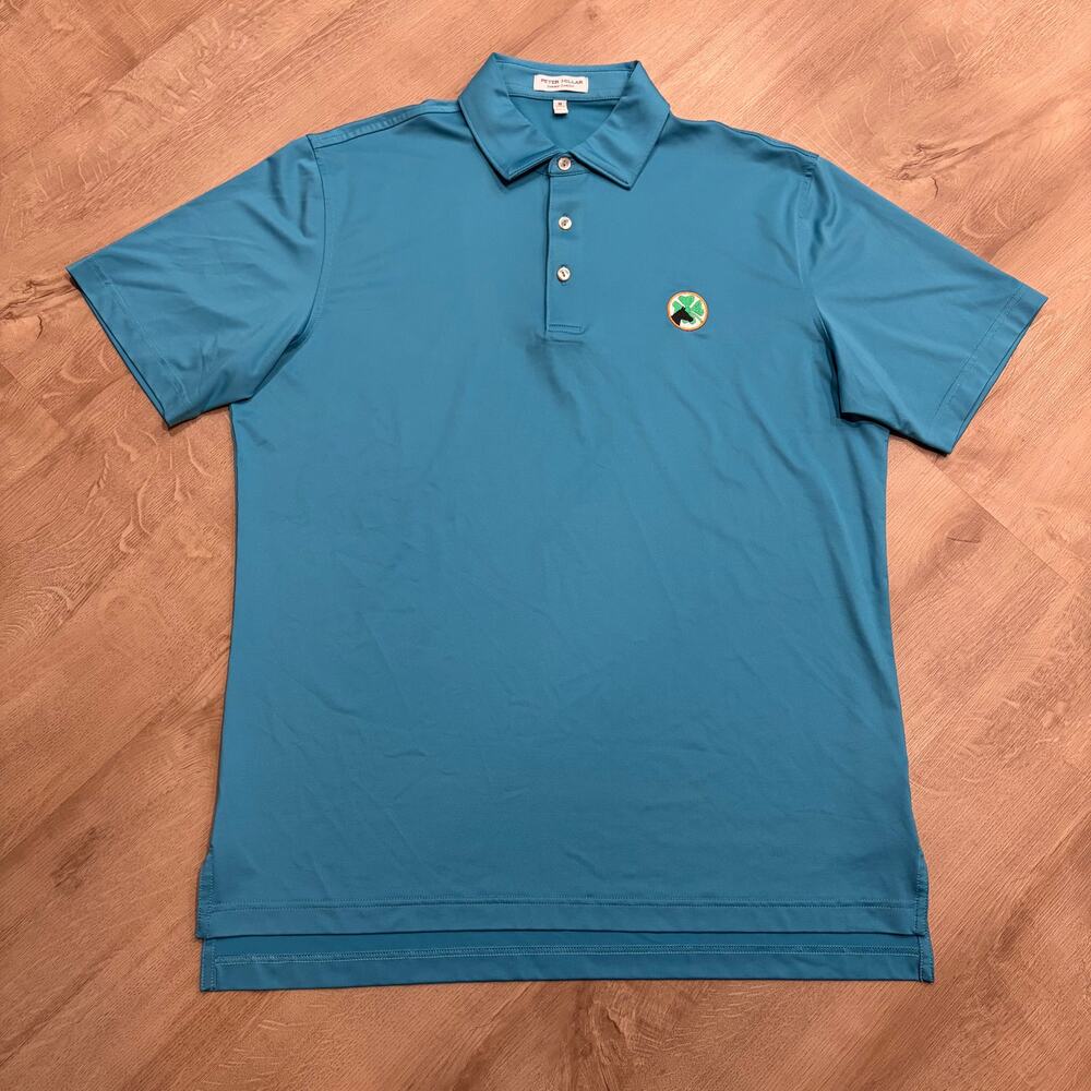 Peter Millar Summer Comfort Due Process Stables Golf Performance Polo Shirt M